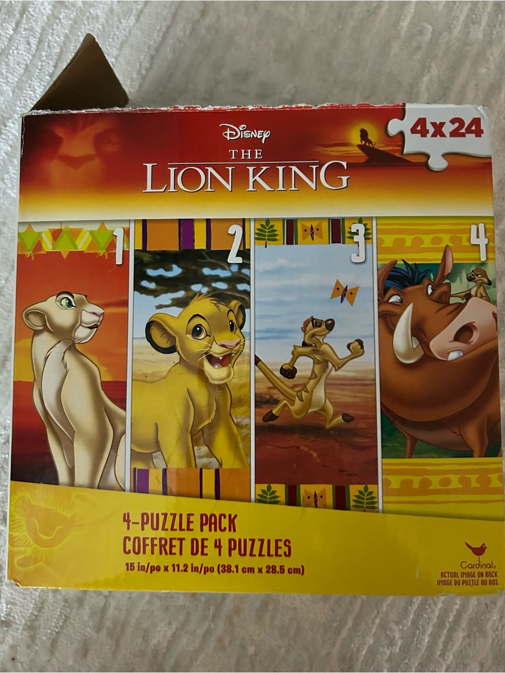 Disney Lion King 4 puzzles 4 by 24